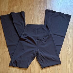 Brown Flared Yoga Pants